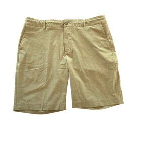 Faherty Mens All Day Shorts Khaki Lightweight Cotton Blend Summer Size 35